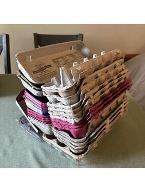 LOT of 16 EMPTY Egg Cartons - Various Sizes
